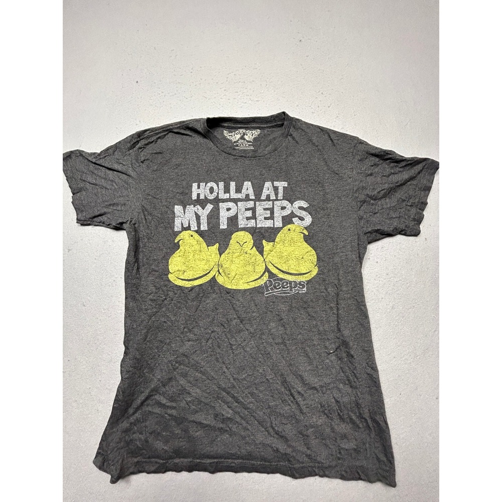 Savvy Peeps T Shirt Cotton Polyester Charcoal Gray Large Mens